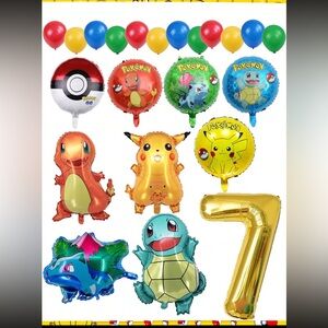 Pokemon Theme Balloon Set for a 7 year old